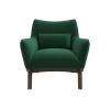 Brayden Mid Century Modern Dark Green Velvet Armchair