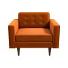 Casey  Burnt Orange Velvet Lounge Chair