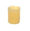 LED Wax Dripping Pillar Candle (Set of 3) 4"Dx5"H Wax/Plastic - 2 D Batteries Not Incld.
