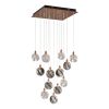 Lustre Square Chandelier // Bronze