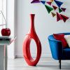 Trombone Red Vases, Set of Two