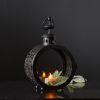 Lantern (Set of 2) 9"H Iron/Glass