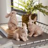 Rabbit (Set of 3) 5.5"H, 7"H Stone Powder/Resin