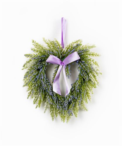 Lavender Heart Wreath (Set of 2) Twig/Plastic 10"