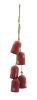 Bell Drop Ornament (Set of 12) 22.5"H Metal/Jute
