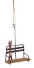 Ski Chair Lift Ornament (Set of 12) 5.25"H Wood/Metal