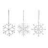 Jewel Snowflake (Set of 12) 3.5"H Iron/Glass