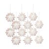 Snowflake Ornament (Set of 12) 3.25"H Resin