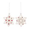 Snowflake Ornament (Set of 12) 5.5"H Glass