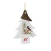 Chickadee Joy and Peace Tree Ornament (Set of 12) 4.75"H Clay