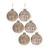Believe and Hope Ornament (Set of 6) 11.5"D Wood