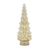 LED Tree (Set of 3) 10"H, 13.25"H, 15.5"H Glass 6 Hr Timer 2 AA Batteries Not Included