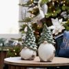 Gnome w/Tree Hat (Set of 2) 11.25"H Terra Cotta