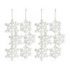 Snowflake Ornament (Set of 12) 7.5"H, 8.5"H Wood