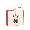 Gnome Ornament (Set of 12) 3.75"H Glass
