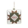 Peace and Joy Ornament (Set of 12) 4.5"H Glass