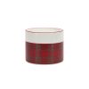 Plaid Candle Holder (Set of 2) 3.75"D x 3.5"H, 5"D x 4"H Ceramic