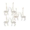 Deer Ornament (Set of 6) 3.25"H Resin