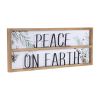 Peace on Earth Sign (Set of 2) 23.5"L x 9.25"H Wood/MDF
