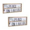 Peace on Earth Sign (Set of 2) 23.5"L x 9.25"H Wood/MDF