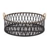 Round Tray (Set of 2) 17.5"D x 5.5"H, 19.5"D x 6.5"H Bamboo/Rattan