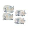 Cat Planter (Set of 4) 6"L x 2.5"H, 6"L x 3"H Terra Cotta