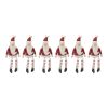 Santa Ornament (Set of 6) 9"H Wood