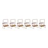 Ski Chair Lift Ornament (Set of 6) 6"L x 9"H Wood/Metal