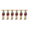 Moose Ornament (Set of 6) 9"H Wood