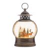 Snow Globe Covered Bridge and Sleigh 11.5"H Plastic 6 Hr Timer 3AA Batteries Not Included or USB Cord Included