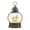 Snow Globe Snowman Family 11.5"H Plastic 6 Hr Timer 3AA Batteries Not Included or USB Cord Included