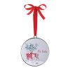 Deer Disc Ornament 6"D Iron (Set of 12)