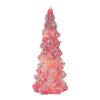 Tree (Set of 3) 8.5"h, 9.75"h, 11.75"h Glass 3 LR44 Batteries, Not Included