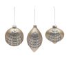 Ornament (Set of 6) 4"H, 4"H, 6.25"H Glass