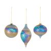 Ornament (Set of 6) 4.75"H, 4.75"H, 7"H Glass