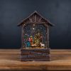 Snow Globe Holy Family 8.25"H Plastic 6 Hr Timer 3AA Batteries Not Included or USB Cord Included