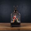 Snow Globe Santa and Dog 11.25"H Plastic 6 Hr Timer 3AA Batteries Not Included or USB Cord Included