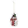 Snowman Ornament (Set of 6) 5.25"H Glass