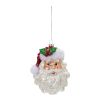 Santa Face Ornament (Set of 6) 5.5"H Glass