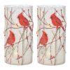 Cardinal LED Luminary (Set of 2) 7.75"H Glass 2 AA Batteries, Not Included