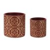 Container (Set of 2) 4.75"D x 4.75"H, 6.25"D x 6.5"H Cement