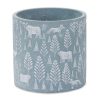 Container (Set of 2) 4"D x 3.5"H, 5.25"D x 5"H Cement