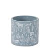 Container (Set of 2) 4"D x 3.5"H, 5.25"D x 5"H Cement