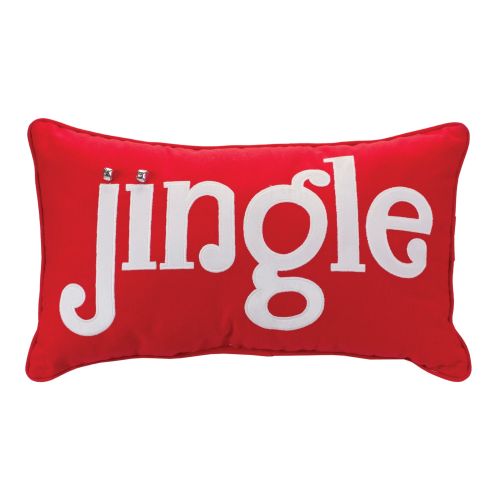 Jingle Pillow 19.5"L x 11.5"H Polyester