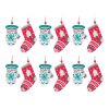 Mitten and Stocking Ornament (Set of 12) 7"H, 8"H MDF