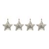 Star Ornament (Set of 4) 6.5"H Iron