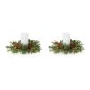 Pine Candle Ring (Set of 2) 12"D Plastic (Fits a 4" Candle)