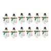 Snowman Ornament (Set of 12) 5.5"H Ceramic