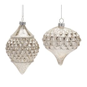 Ornament (Set of 6) 4"H, 5"H Glass