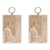 Cutting Board (Set of 2) 8"L x 16"H Wood